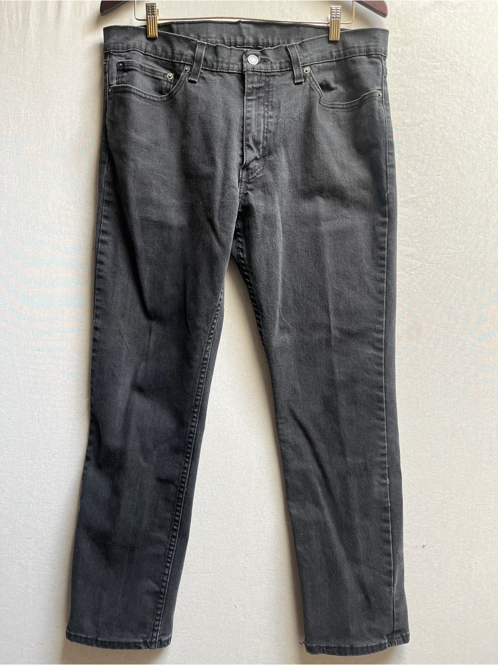Levi's 511 Slim Fit Grey Black Premium Denim Jeans Men's Size 36